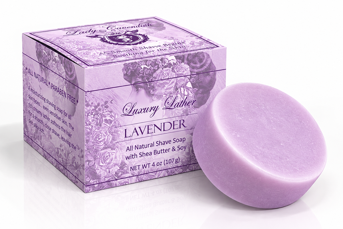 Lady Cavendish Lavender Luxury Shaving Soap – 4 oz